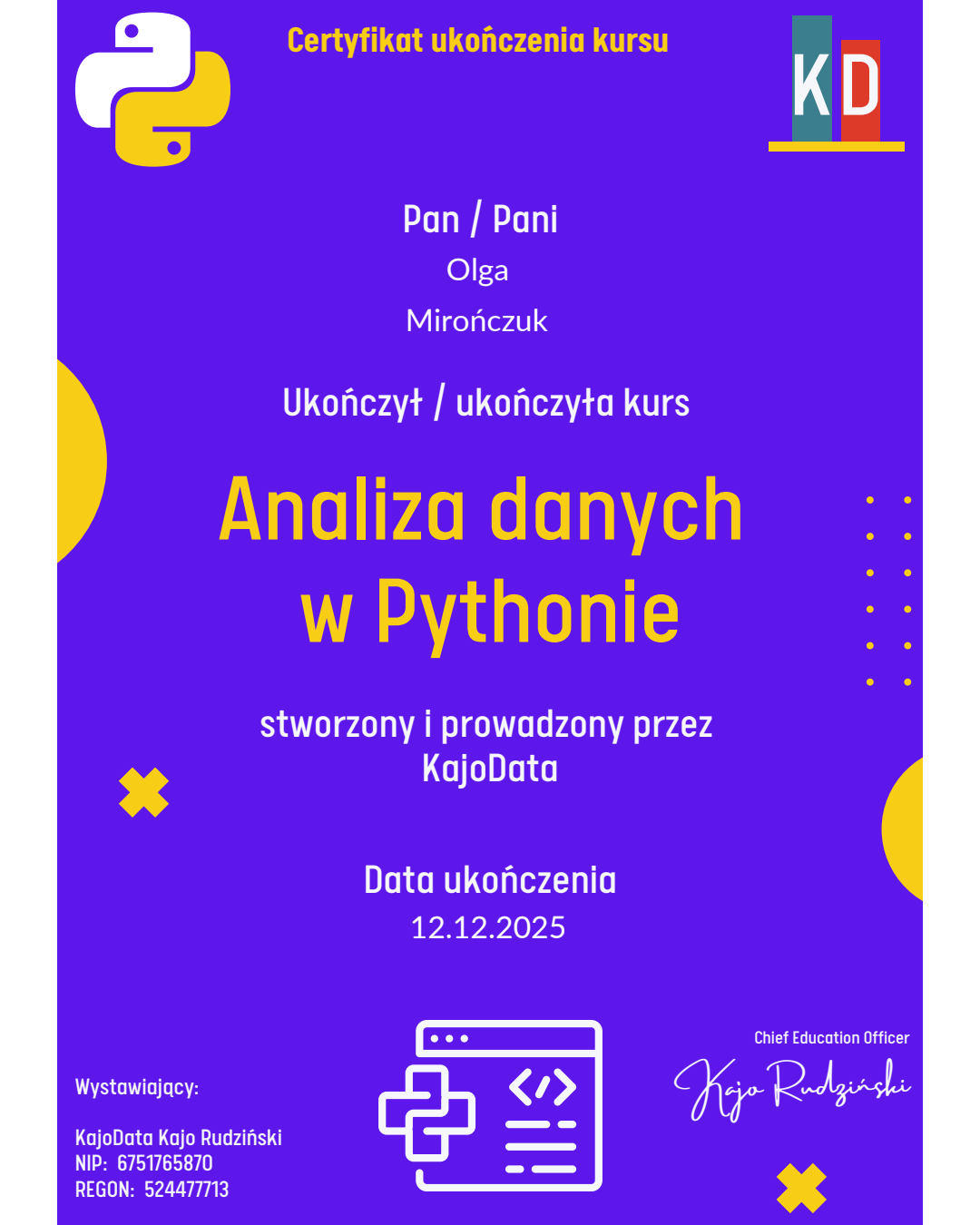 Analiza danych w Pythonie