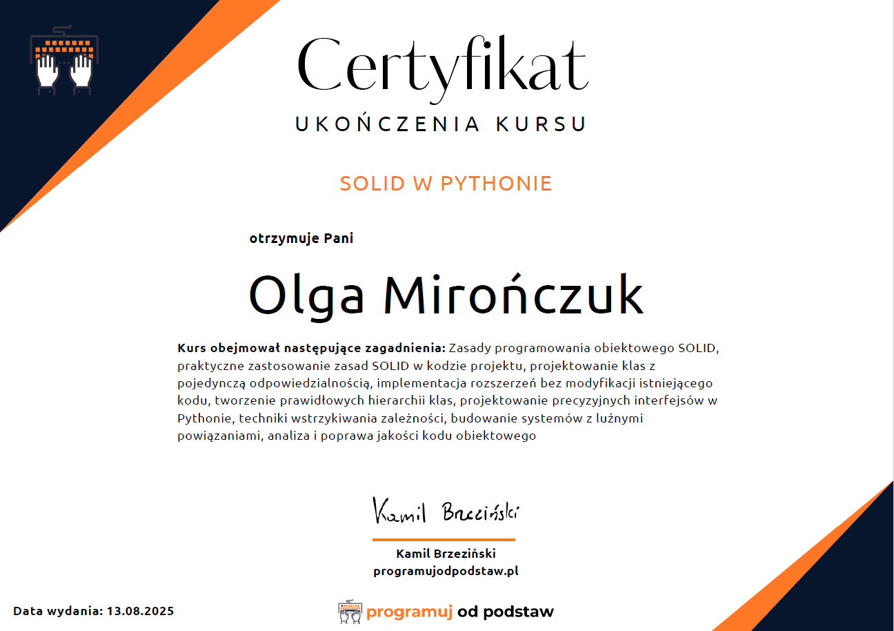 SOLID w Pythonie