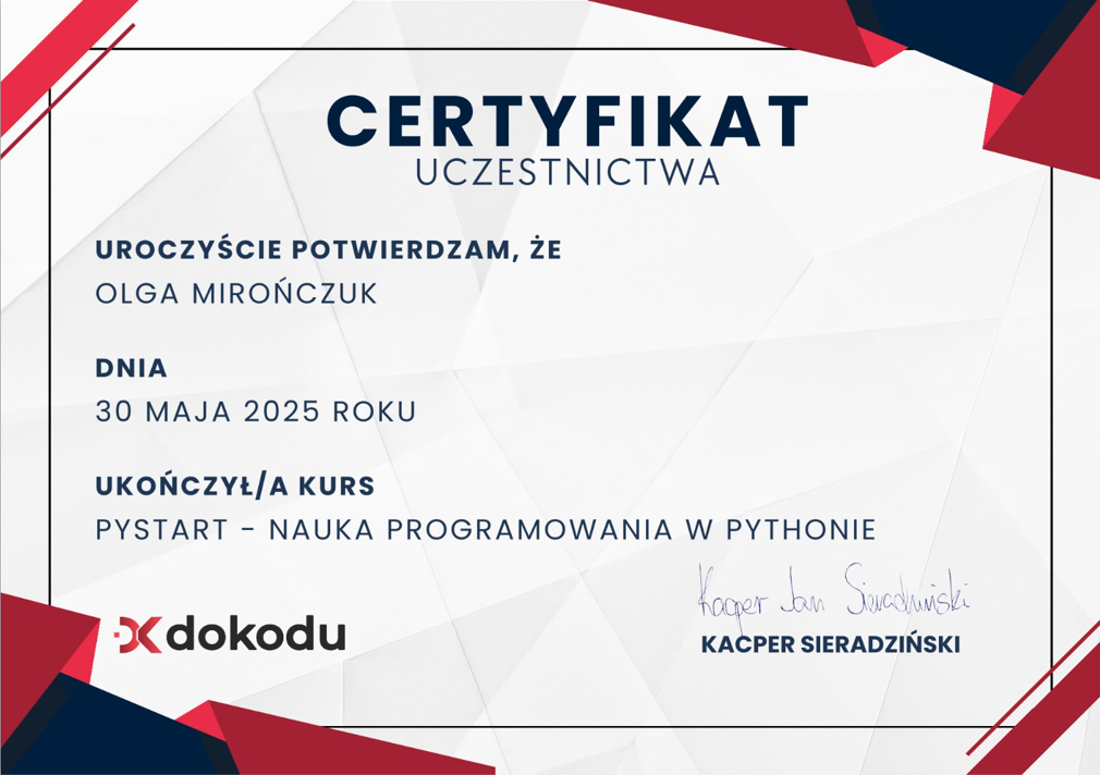 Certyfikat KajoDataPath