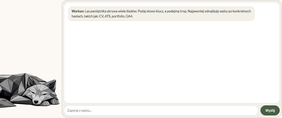 Podgląd Warkana i okna rozmowy